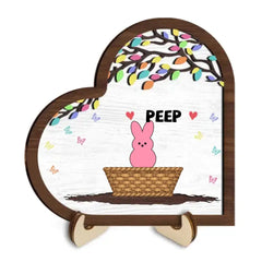 Grandma Bunny Easter 2 Layered Wooden Plaque