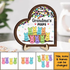Grandma Bunny Easter 2 Layered Wooden Plaque