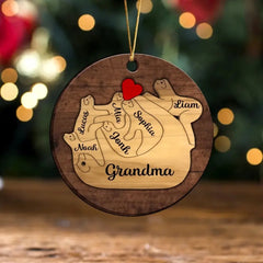Personalized Grandma_s Sloth With Kid Names Wooden (1)