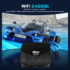 Arrival M98 PRO ATV TV Box 2.4G 5g WiFi Android 10 Set Top-Box 2GB 16GB With Led Display Box with Voice Remote Control