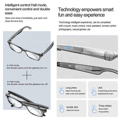 W100 Smart AI Translate Bluetooth Call Fashion Sports Office Business music Play smart glasses ai smart glasses