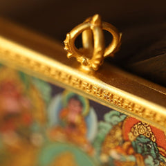 Thangka Buddha Five Directions Wealth Gods Square Thangka Necklace
