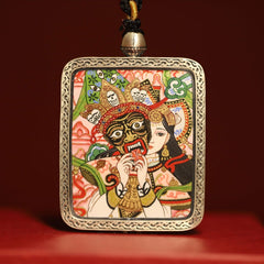 Thangka Buddha Hand-painted Tibetan Zakiram Goddess of Wealth Past And Present Thangka