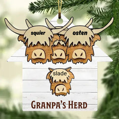 Gift For Papa Grandpa Herd Ornament