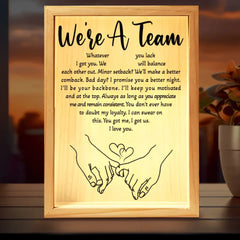Couple - We're A Team Meeting You Was Fate - Personalized Frame Light Box