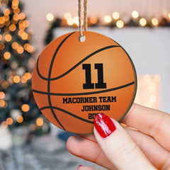 Ball Is Life - Personalized Wooden Ornament - Christmas, Birthday, Loving Gift For Basketball Team, Basketball Lovers