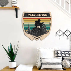Motocross Man Racing Personalized 3D 4-Layered Wood Art