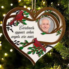 Custom Photo Cardinals I Am Always With You - Christmas, Memorial Gift - Personalized 2-Layered Wooden Ornament