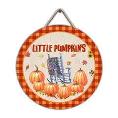 Grandparents Little Pumpkins Custom Wood Circle Sign, Autumn, Fall Season, Grandmother, Grandparents Day Gift, Family Gift