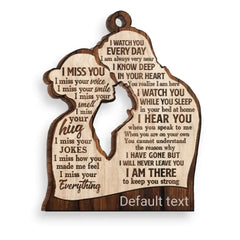 I Miss Your Voice I Miss Your Smile - Personalized Custom Wood Shaped Christmas Ornament - Memorial Gift, Sympathy Gift, Christmas Gift