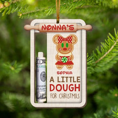 A Little Dough For Christmas-Personalized Money Holder Wood Ornament - Gift For Family- PW17-ORNM-WOOD