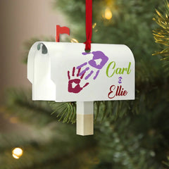 Couple Cute Mail Box Personalized Wood Ornament, Christmas Gift For Husband & Wife, Old Couple