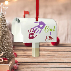 Couple Cute Mail Box Personalized Wood Ornament, Christmas Gift For Husband & Wife, Old Couple