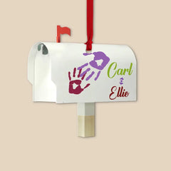 Couple Cute Mail Box Personalized Wood Ornament, Christmas Gift For Husband & Wife, Old Couple