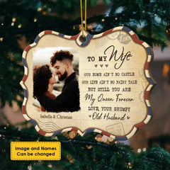 I Love You, Forever And Always - Upload Image, Gift For Couples - Personalized Custom Benelux Shaped Wood Christmas Ornament