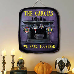 Bat Family Personalized Custom Shaped Wood Sign, Gift For Family