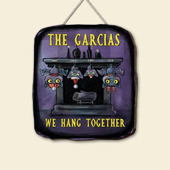 Bat Family Personalized Custom Shaped Wood Sign, Gift For Family