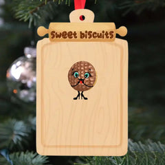 Grandma Sweet Biscuits Personalized Wood Ornament, Christmas Gift