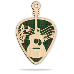 Guitar Pick Personalized Wood Ornament, Christmas Gift For Guitar Lovers