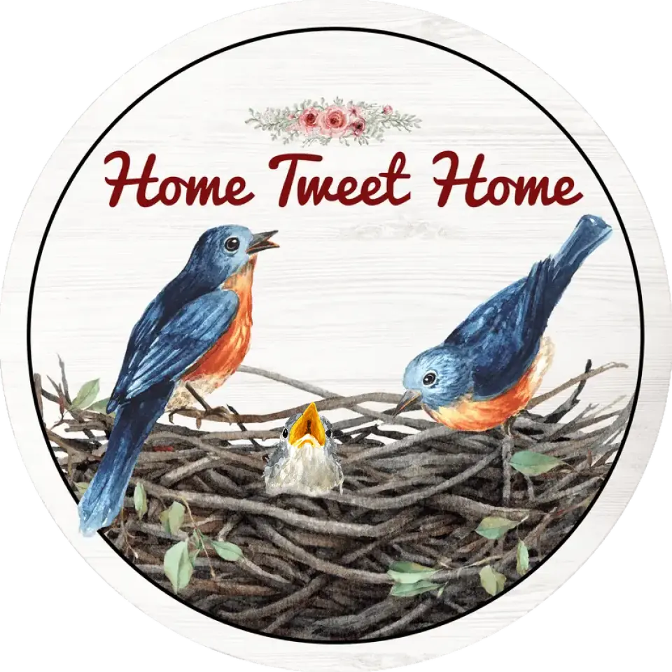 Family, Home Tweet Home, Personalized Wood Sign, Gifts For Family