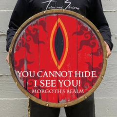 LOTR You Cannot Hide I See You Personalized Round Wooden Sign