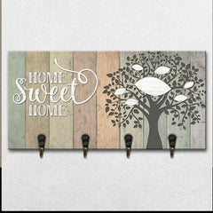 Home Sweet Home - Personalized Key Hanger, Key Holder - Gift For Couples, Husband Wife