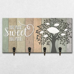 Home Sweet Home - Personalized Key Hanger, Key Holder - Gift For Couples, Husband Wife