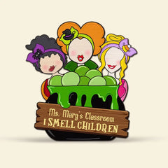 I Smell Children, Personalized Halloween Teacher Wood Sign, Gift For Teachers