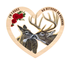 Deer Hunting Couple, First Kiss Last Breath, Personalized Wood Sign - Anniversary Gift For Hunter