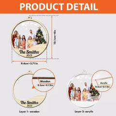 Skip to product information This Is My Big Family - Personalized Photo Wood And Acrylic Ornament