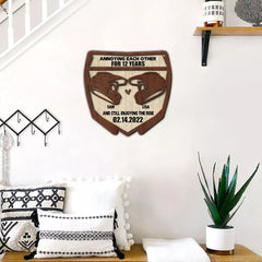 Motocross Helmet Couple Wood Art - Annoying Each Other For 12 Years And Still Enjoying The Ride