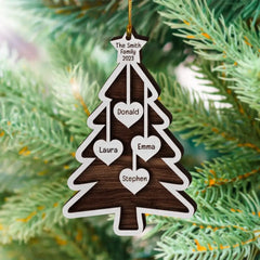 Family-Personalized Wood Ornament - Gift For Family- Christmas Gift- Family Ornament-TT