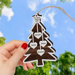 Family-Personalized Wood Ornament - Gift For Family- Christmas Gift- Family Ornament-TT