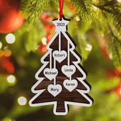 Family-Personalized Wood Ornament - Gift For Family- Christmas Gift- Family Ornament-TT