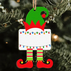 Skip to product information Christmas Elf Family Name - Personalized Wooden Ornament