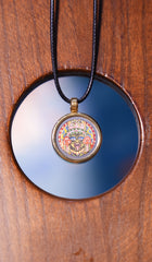 Thangka Buddha Wealth and Prosperity Zakiram Goddess of Wealth Circular Thangka Pendant